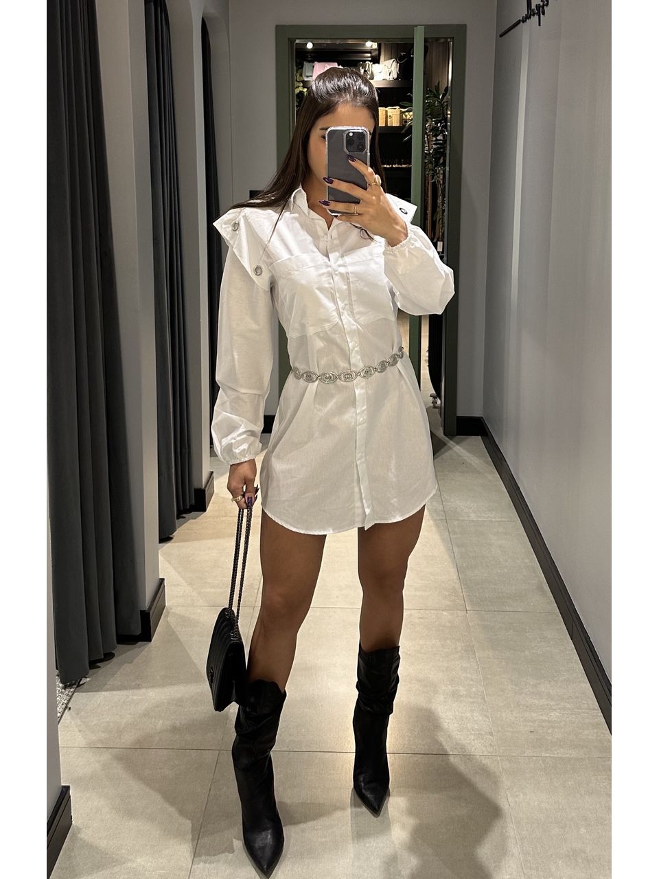 MAXI CAMISA ILHOS BRANCO - 0001010002 - ISABELA MENEZES