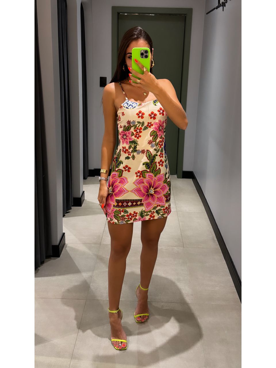 VESTIDO CHIARA OFF WHITE EST FLORAL - 0006770131 - ISABELA MENEZES