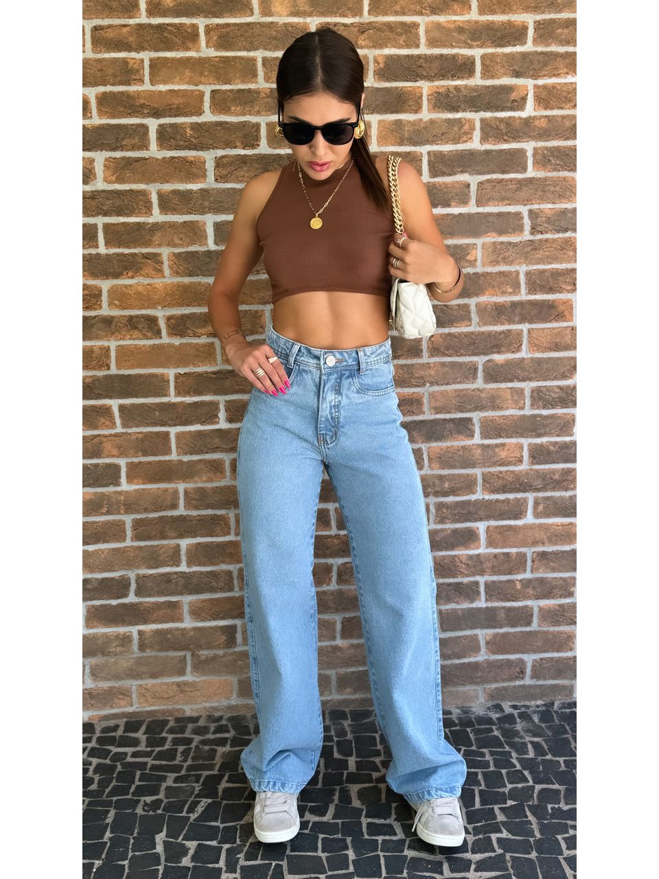 CALÇA JEANS WIDE LEG JEANS - 0007020018 - ISABELA MENEZES