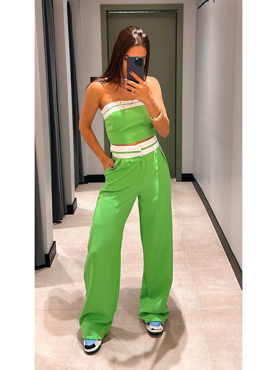 CONJUNTO ALFAIATARIA VIRGINIA VERDE - 0002610005 - ISABELA MENEZES