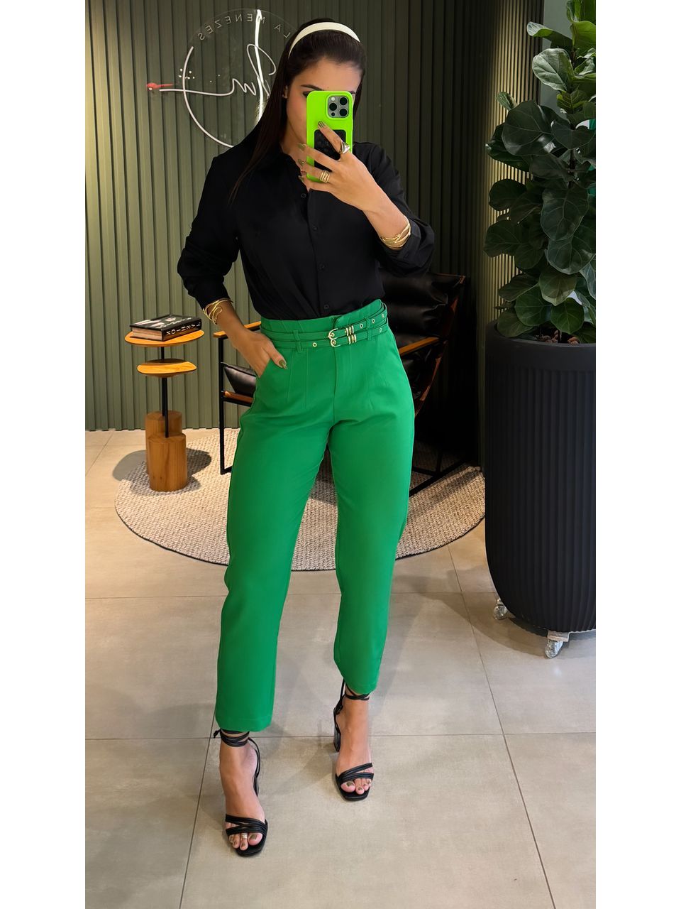 CALÇA ALFAIATARIA JOGGER VERDE - 0007140005 - ISABELA MENEZES