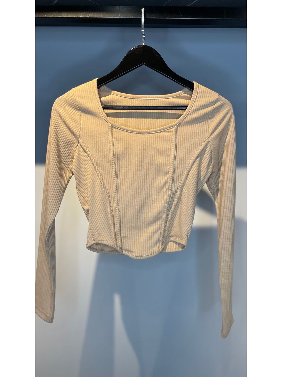 CROPPED VIES CANELADO BEGE - 0001770009 - ISABELA MENEZES