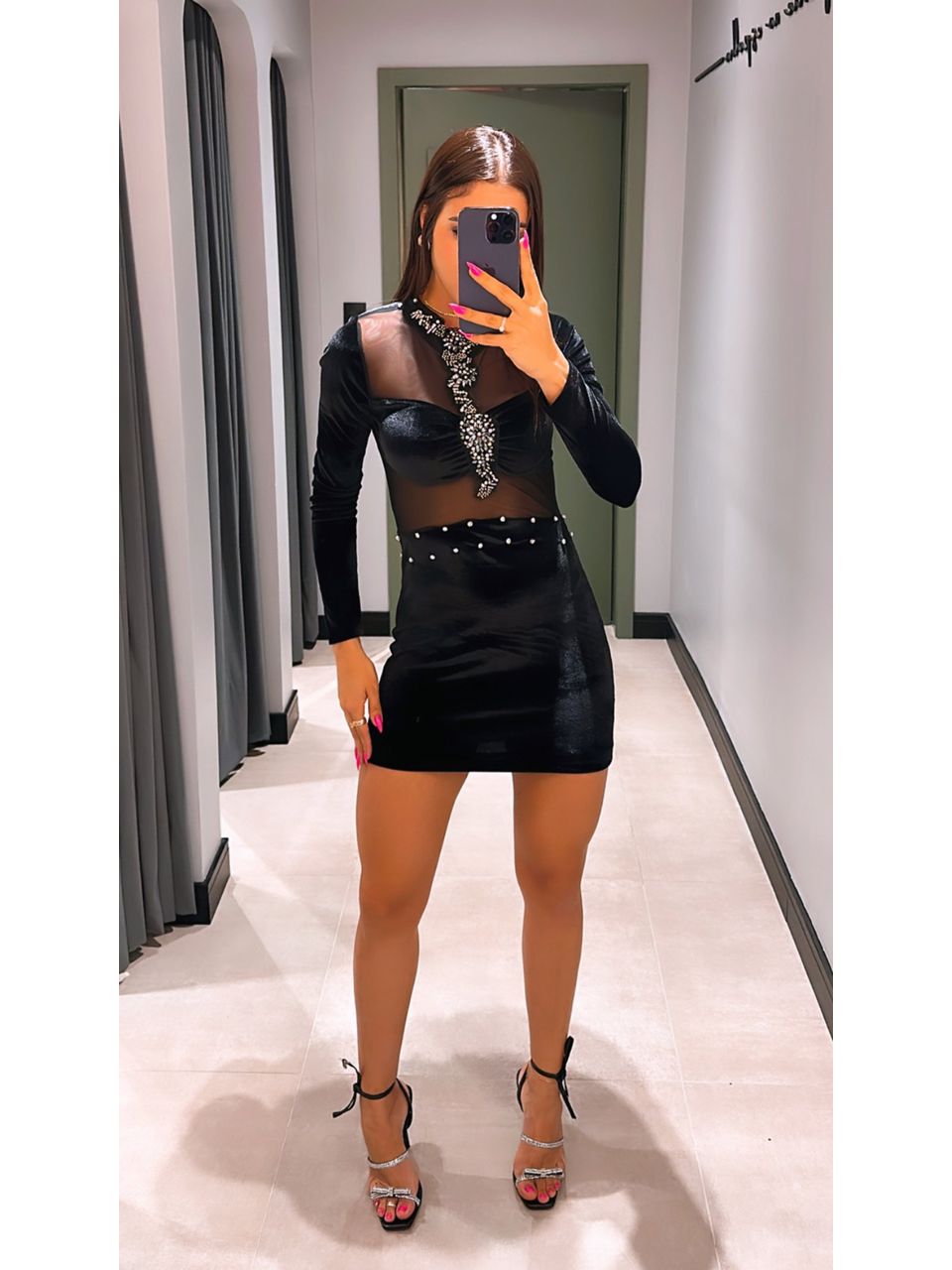 VESTIDO VELUDO HANNA - 0002510004 - ISABELA MENEZES
