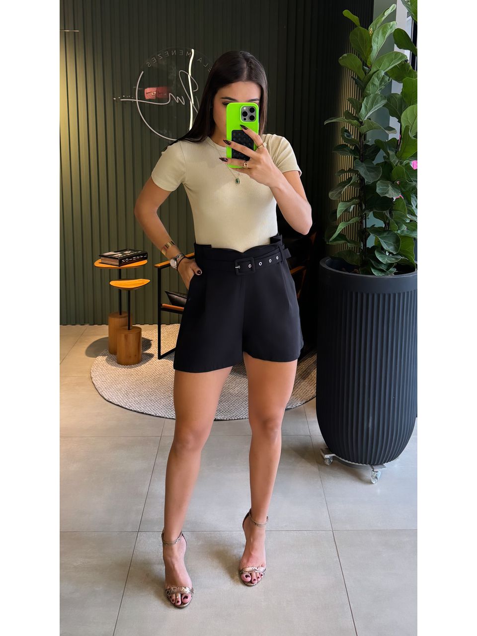 SHORT LONDRES ALFAIATARIA PRETO - 0000970004 - ISABELA MENEZES