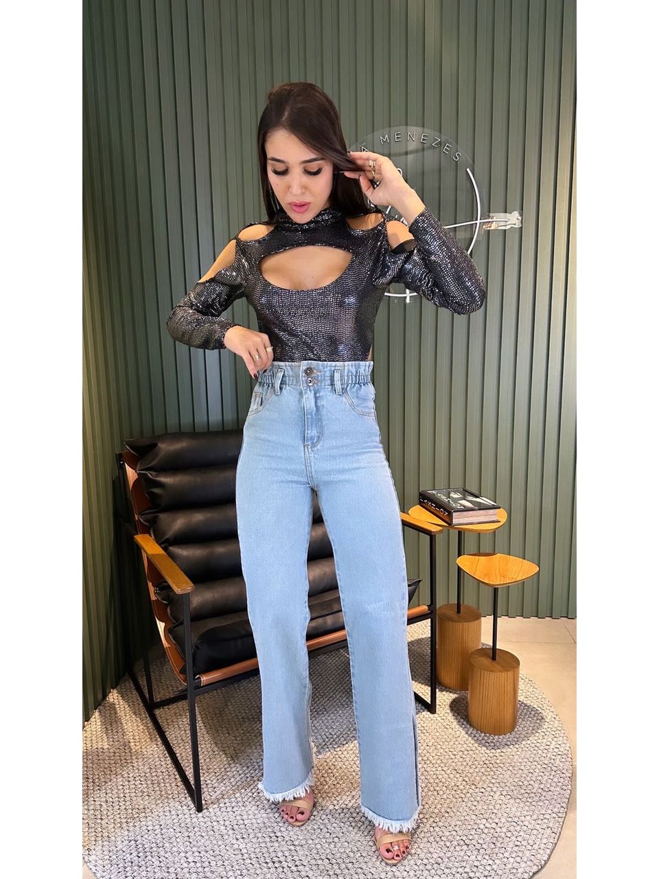 BODY RECORTES LUREX PRATA - 0007500083 - ISABELA MENEZES