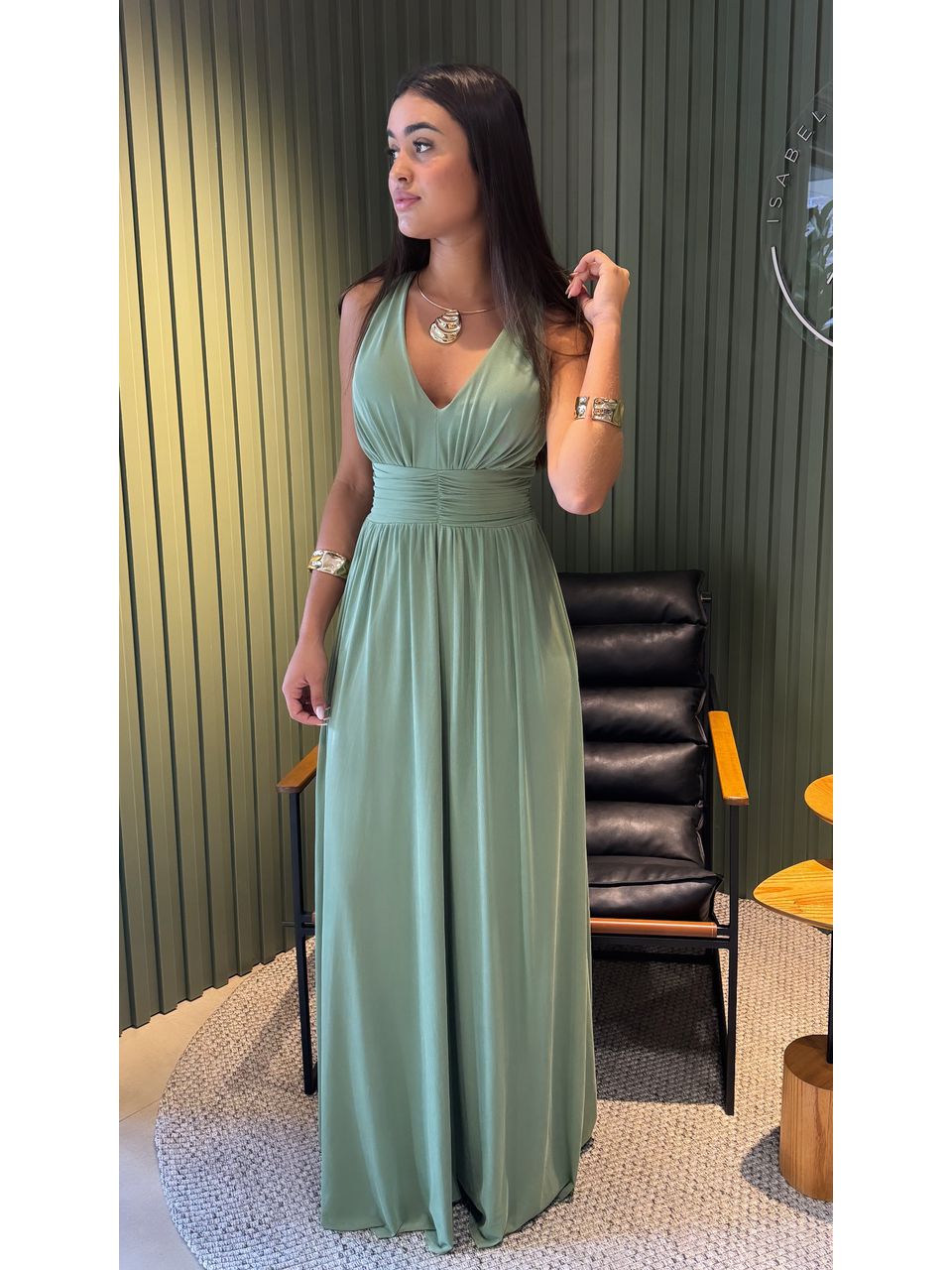 VESTIDO VIENA VERDE - 0004620005 - ISABELA MENEZES