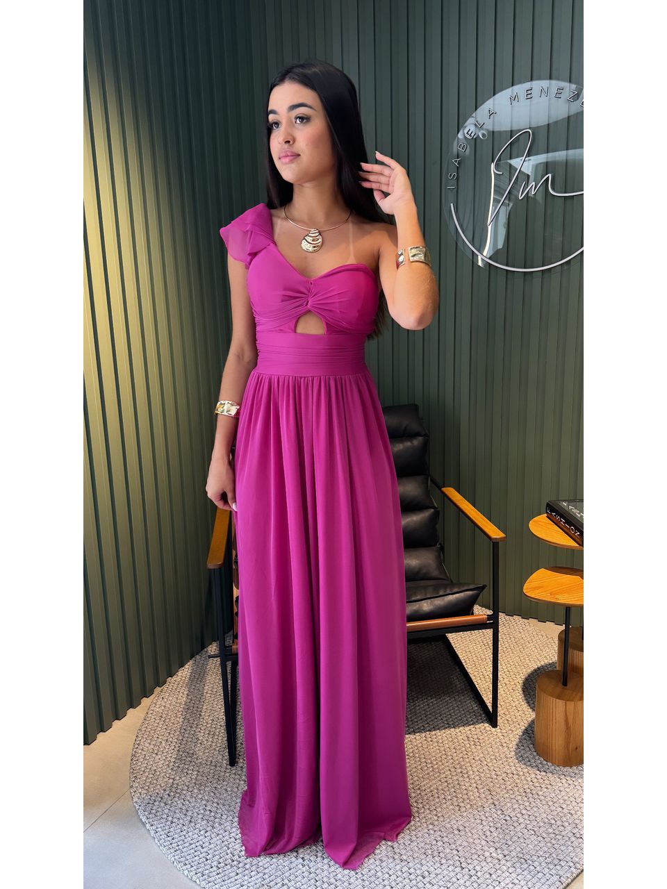 VESTIDO DALLAS FUCSIA - 0004940006 - ISABELA MENEZES