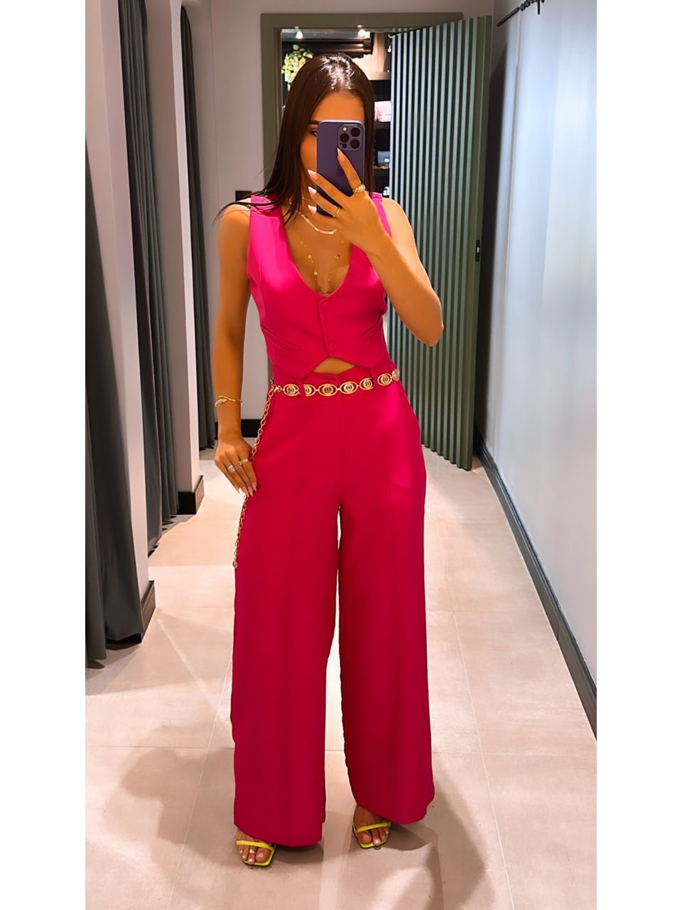 CONJUNTO CHLOE ALFAIATARIA PINK - 0000740006 - ISABELA MENEZES