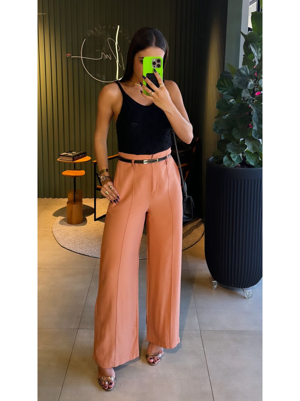 CALÇA PANTALONA IVI TERRA COTA - 0007580021 - ISABELA MENEZES