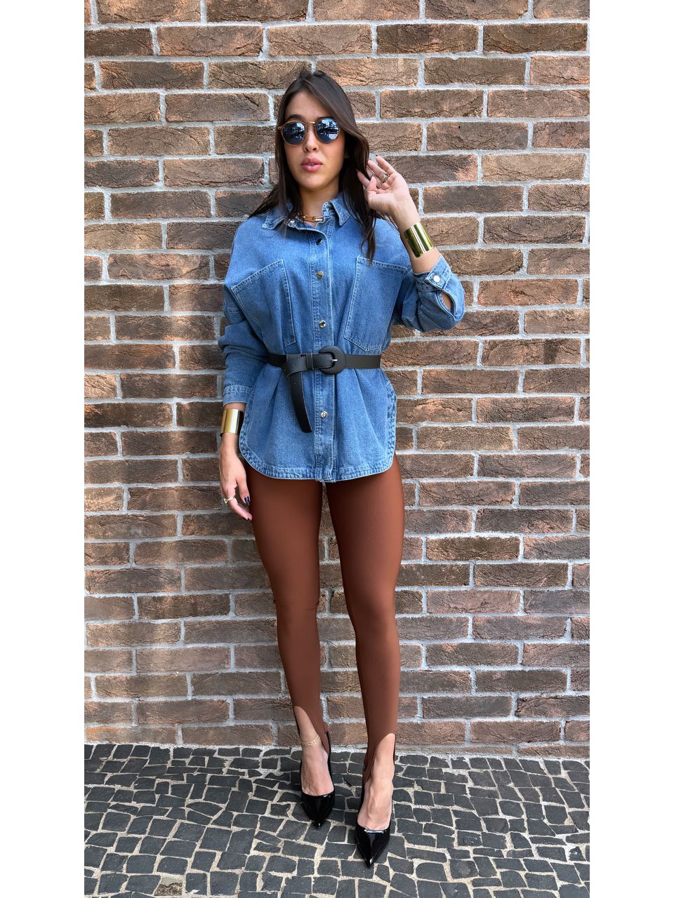 LEGGING FUSO MARROM - 0007590020 - ISABELA MENEZES