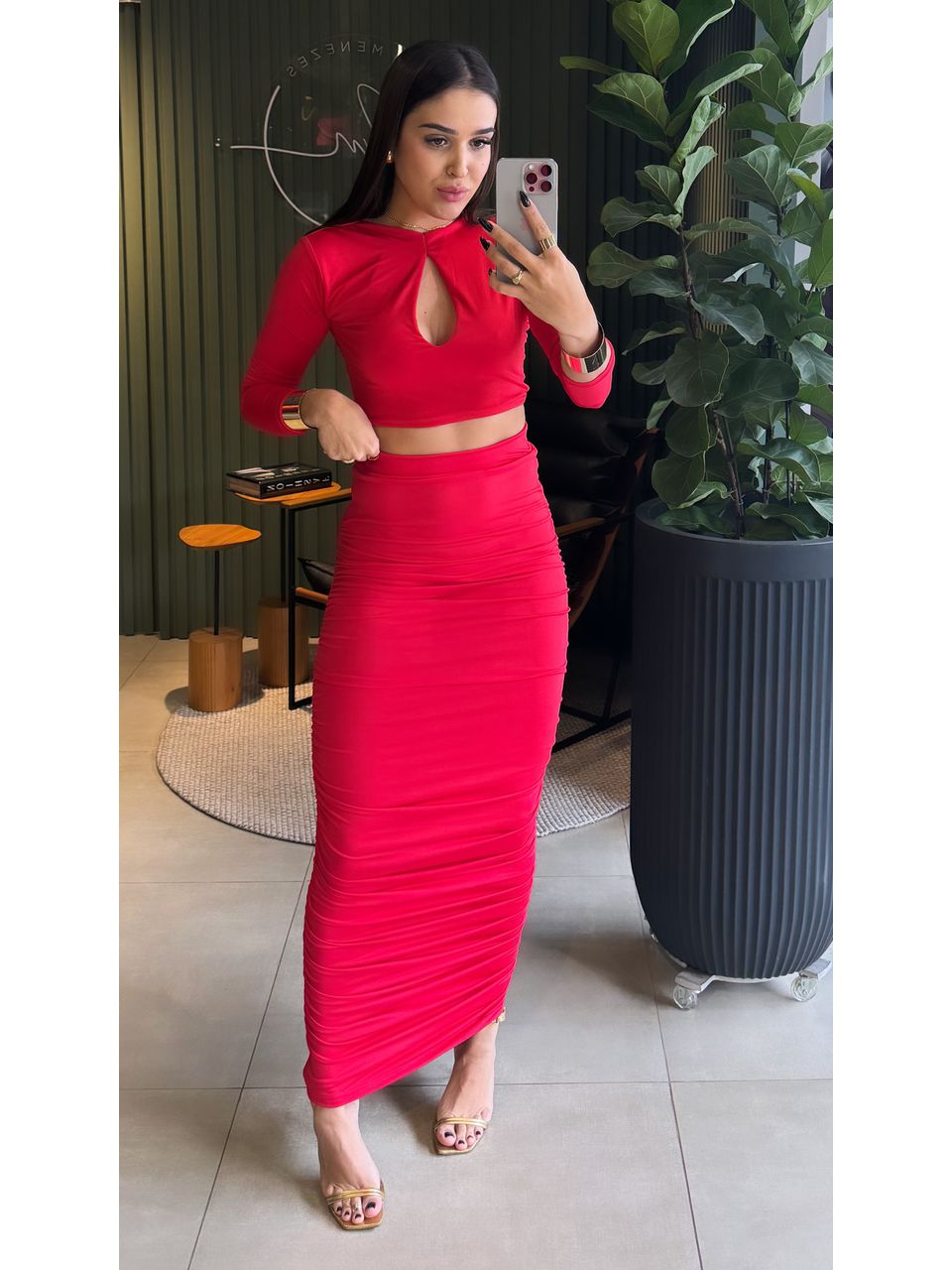CONJUNTO MARANATA VERMELHO - 0008690044 - ISABELA MENEZES