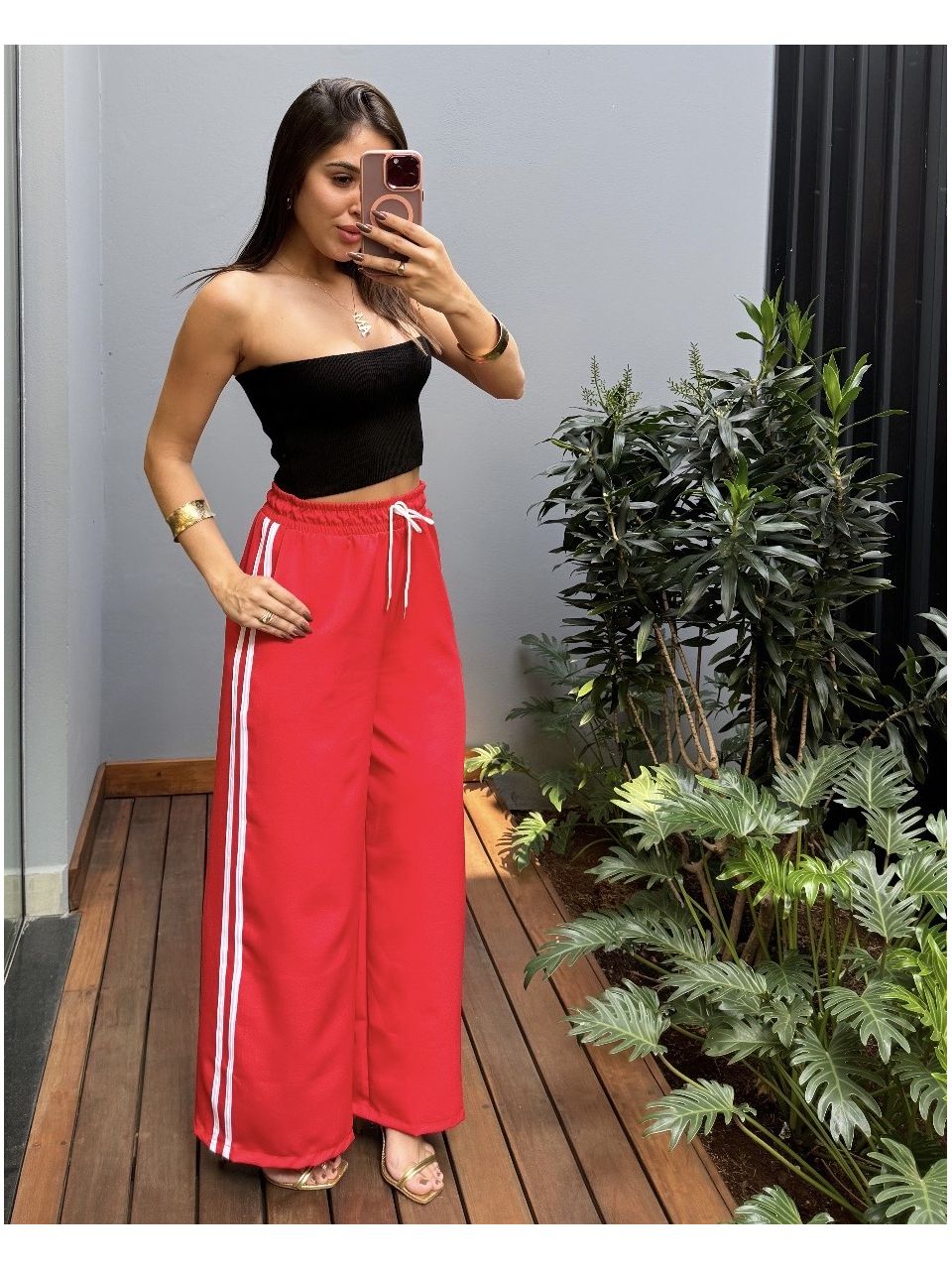 CALÇA TRACK PANTS VERMELHO - 0009780044 - ISABELA MENEZES