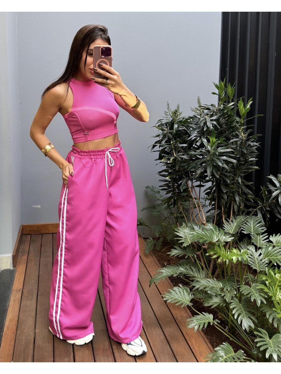 CALÇA TRACK PANTS PINK - 0009780006 - ISABELA MENEZES