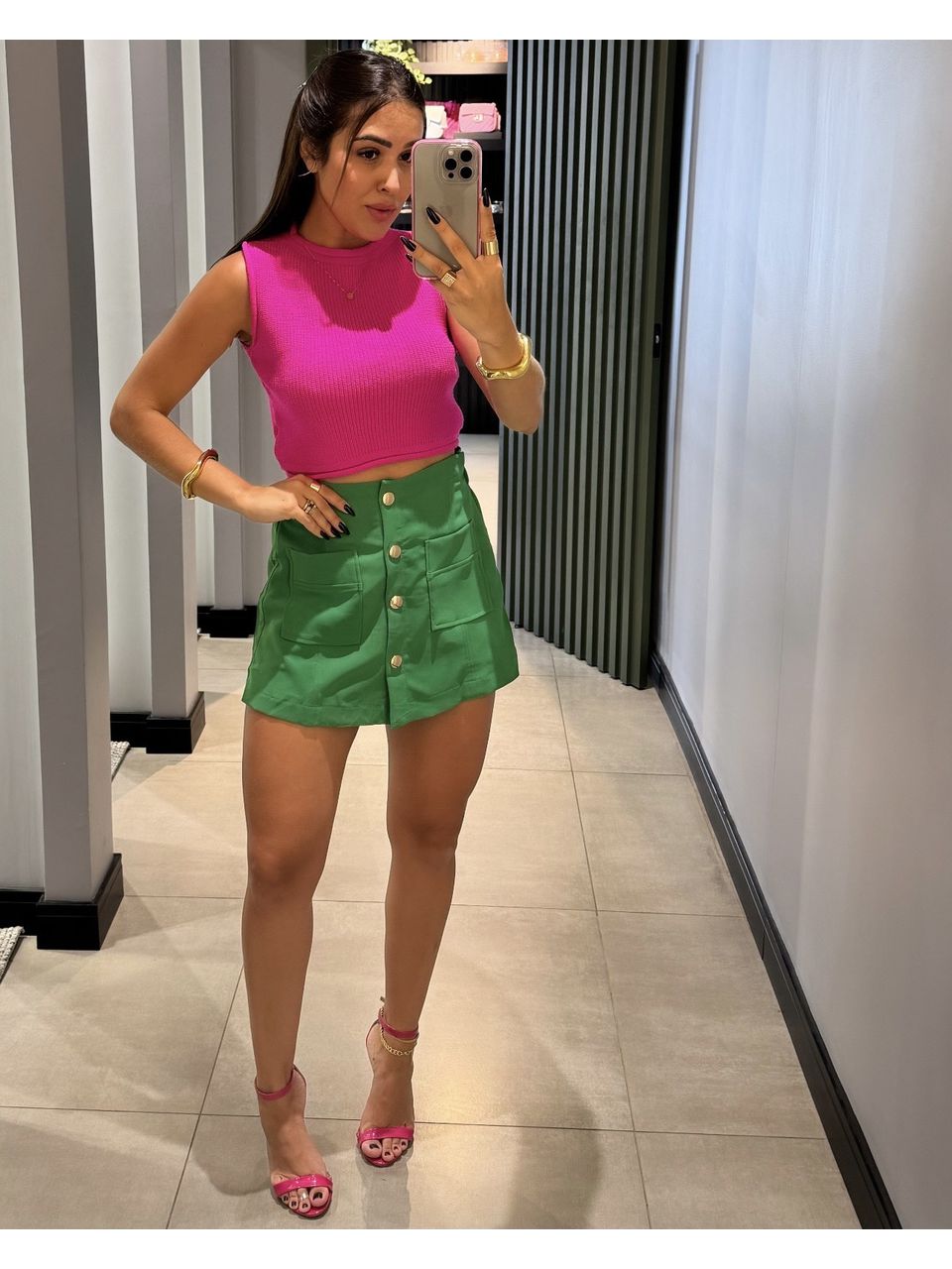 SHORT E SAIA BEL VERDE - 0010100005 - ISABELA MENEZES