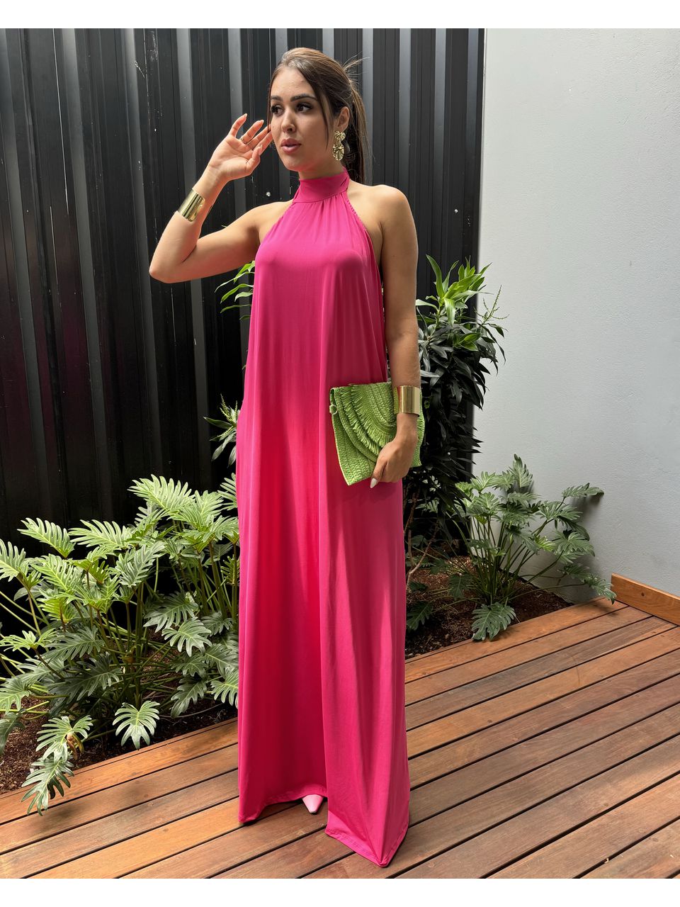 VESTIDO LONGO LENITA PINK - 0009320006 - ISABELA MENEZES