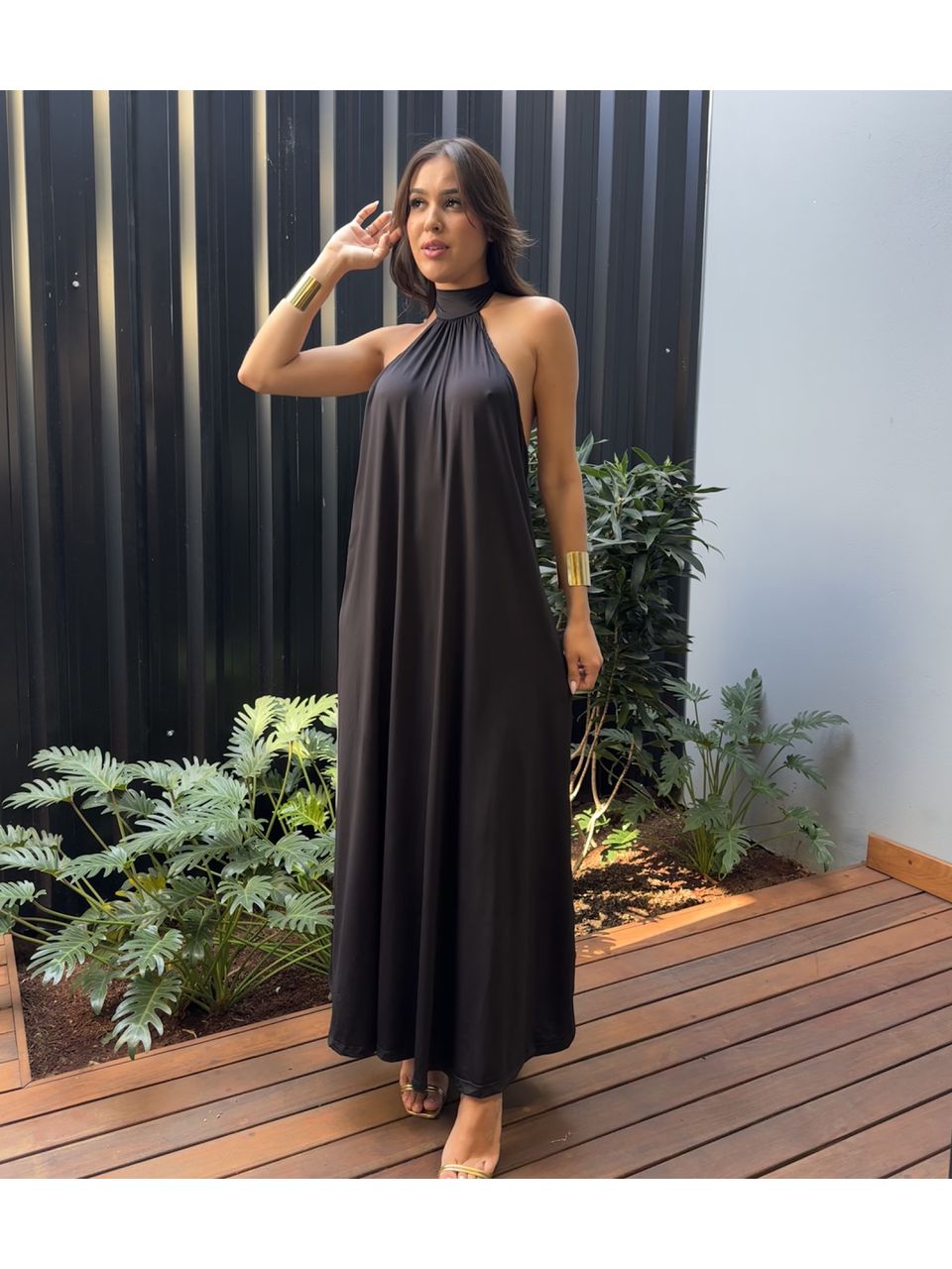 VESTIDO LONGO LENITA PRETO - 0009320004 - ISABELA MENEZES