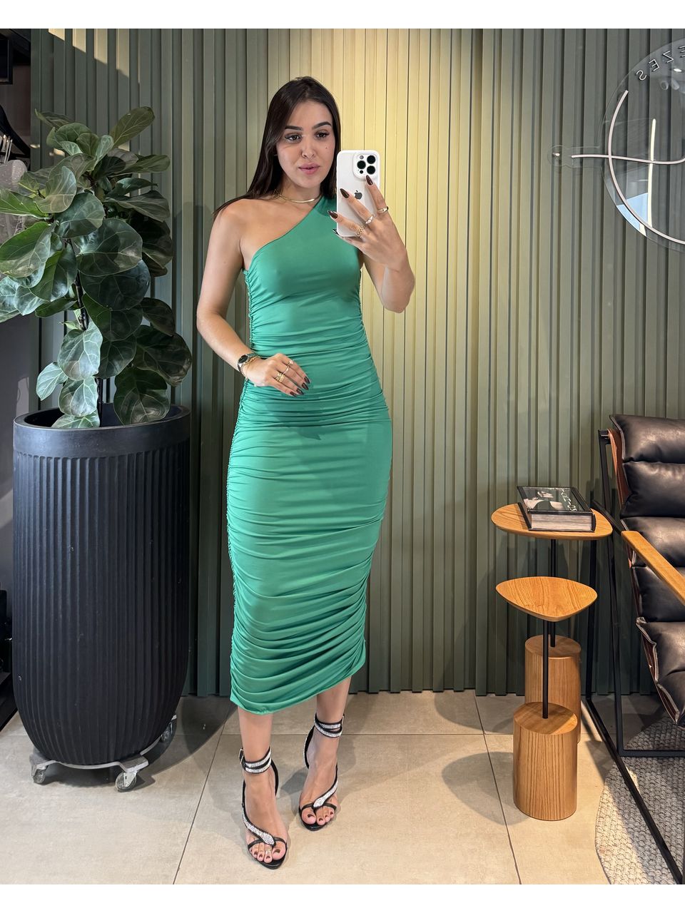 VESTIDO NULA MANGA VERDE - 0010250005 - ISABELA MENEZES
