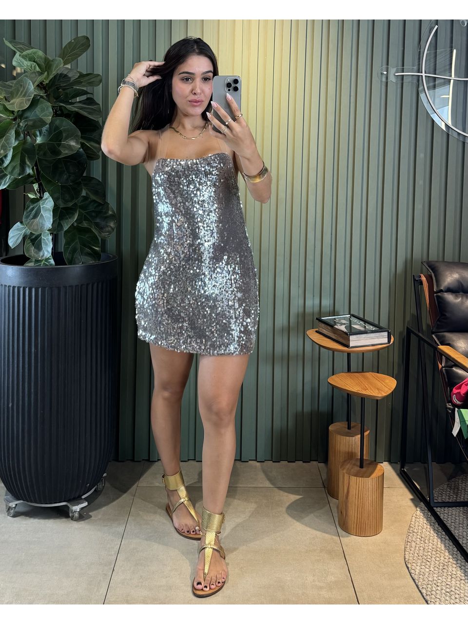 VESTIDO GIULIANA GRAFITE - 0011300190 - ISABELA MENEZES