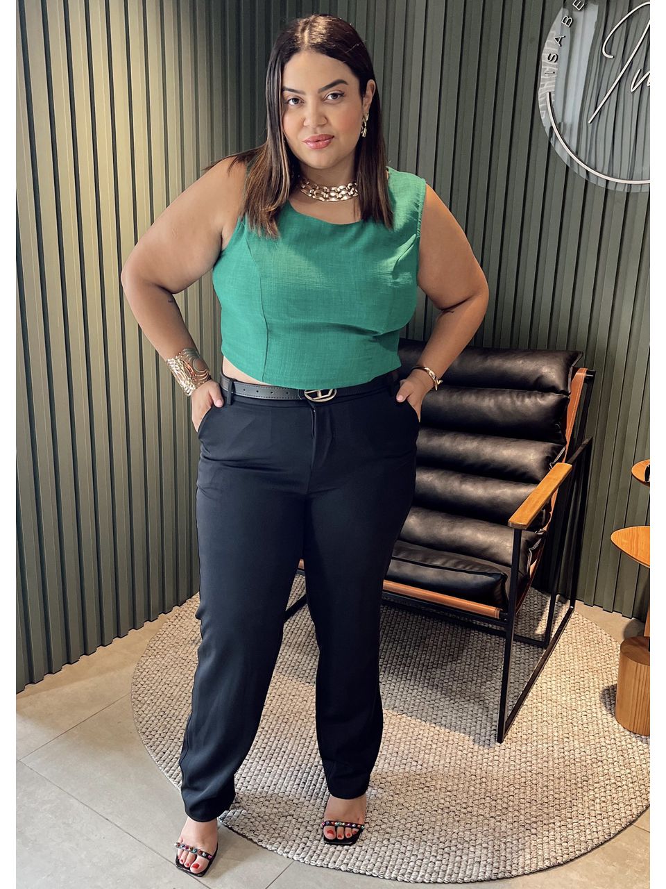 BLUSA LISA VERDE - 0004860005 - ISABELA MENEZES