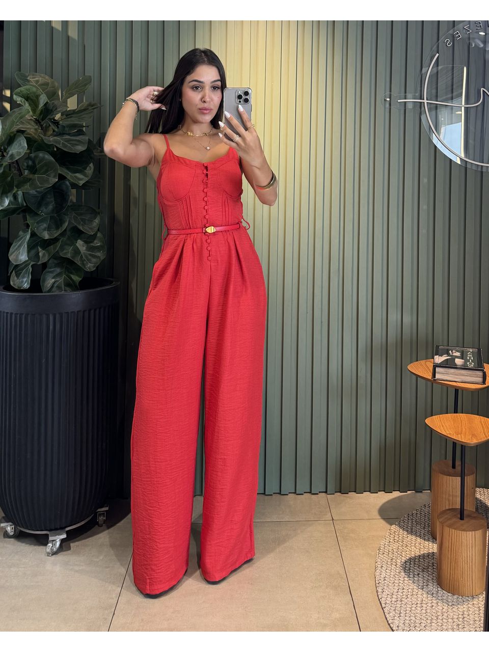 MACACÃO CRIS VERMELHO - 0011560044 - ISABELA MENEZES