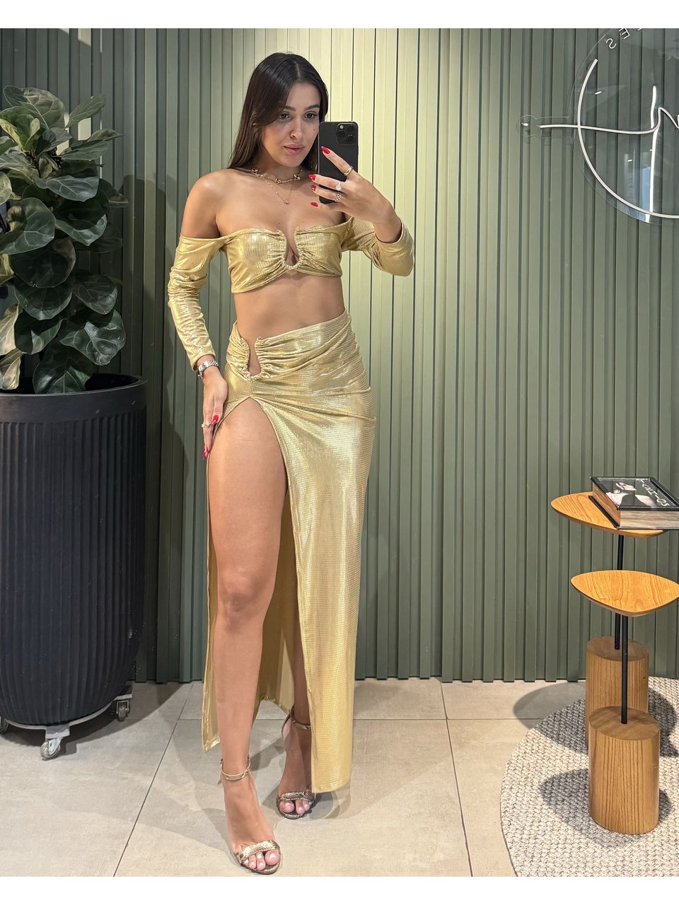 CONJUNTO KYLIE DOURADO - 0011640012 - ISABELA MENEZES