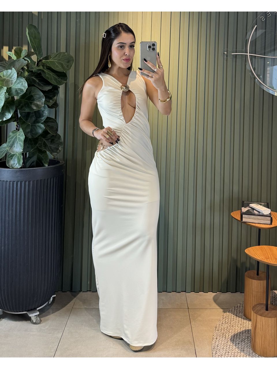 VESTIDO MAITÊ CREME - 0011740054 - ISABELA MENEZES