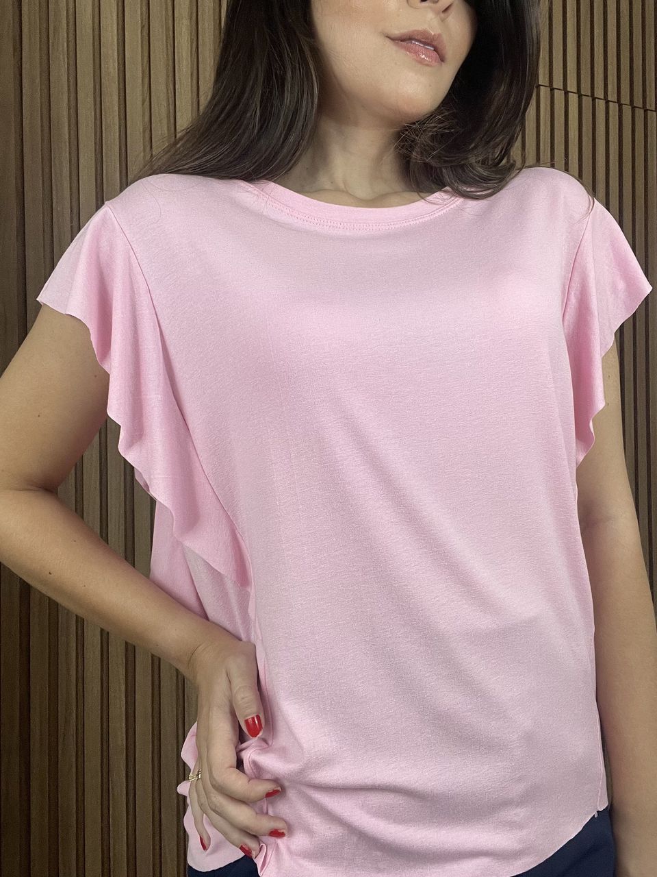 Regata Basic Rosa Bebê.