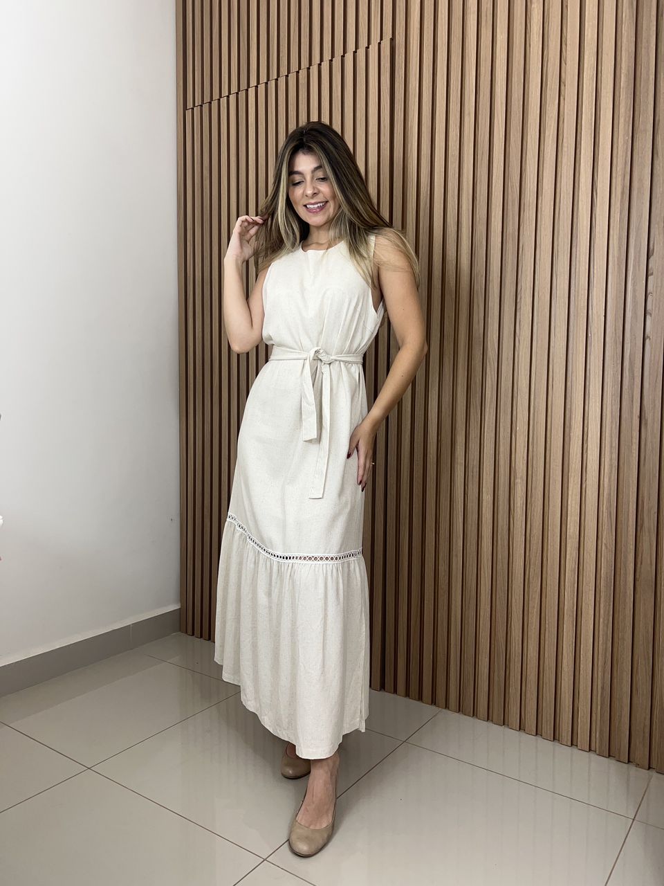 Vestido Linho Cru 
