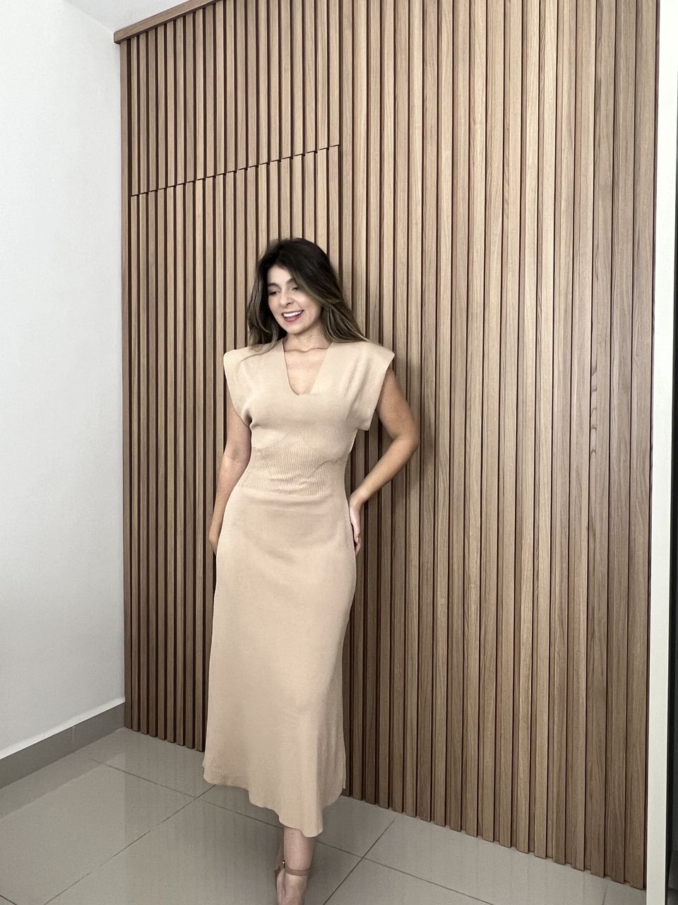 vestido modal Areia 