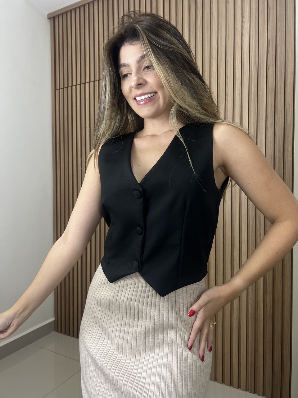 Colete Alfaiataria Preto 