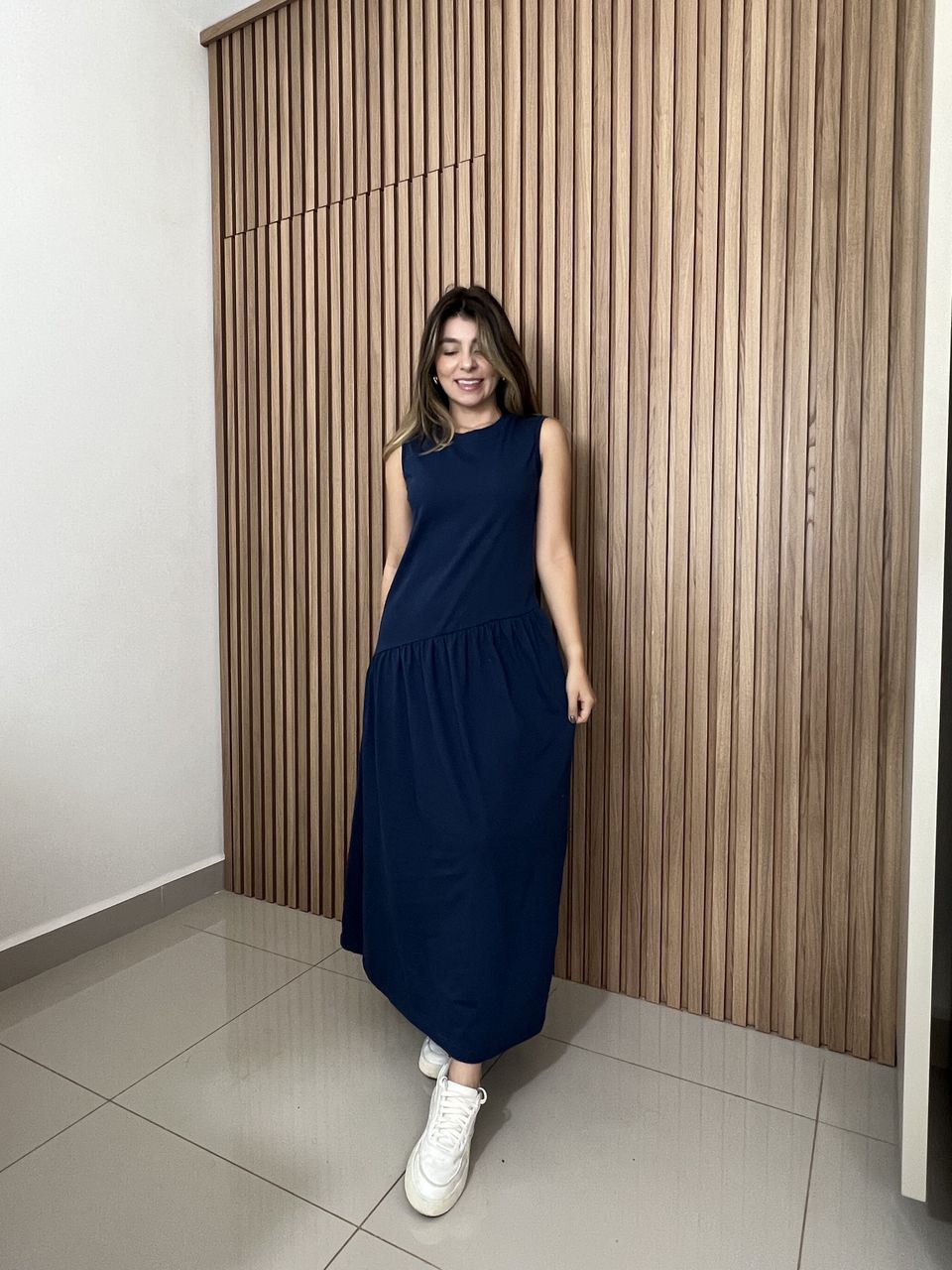 Vestido Aurora Azul Marinho