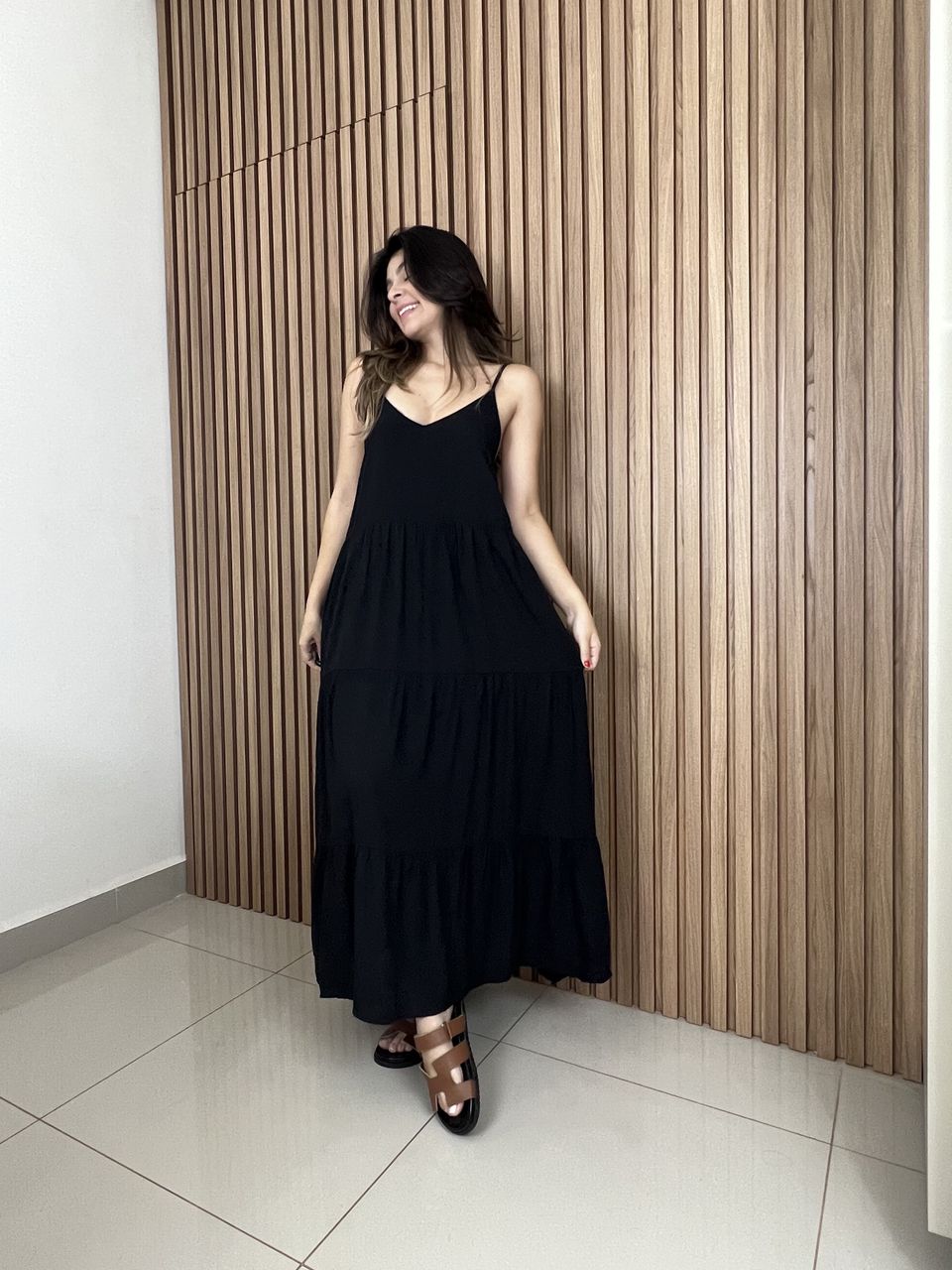 Vestido Flora Preto