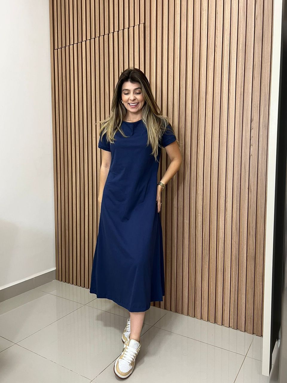 Vestido Catarina Azul Marinho