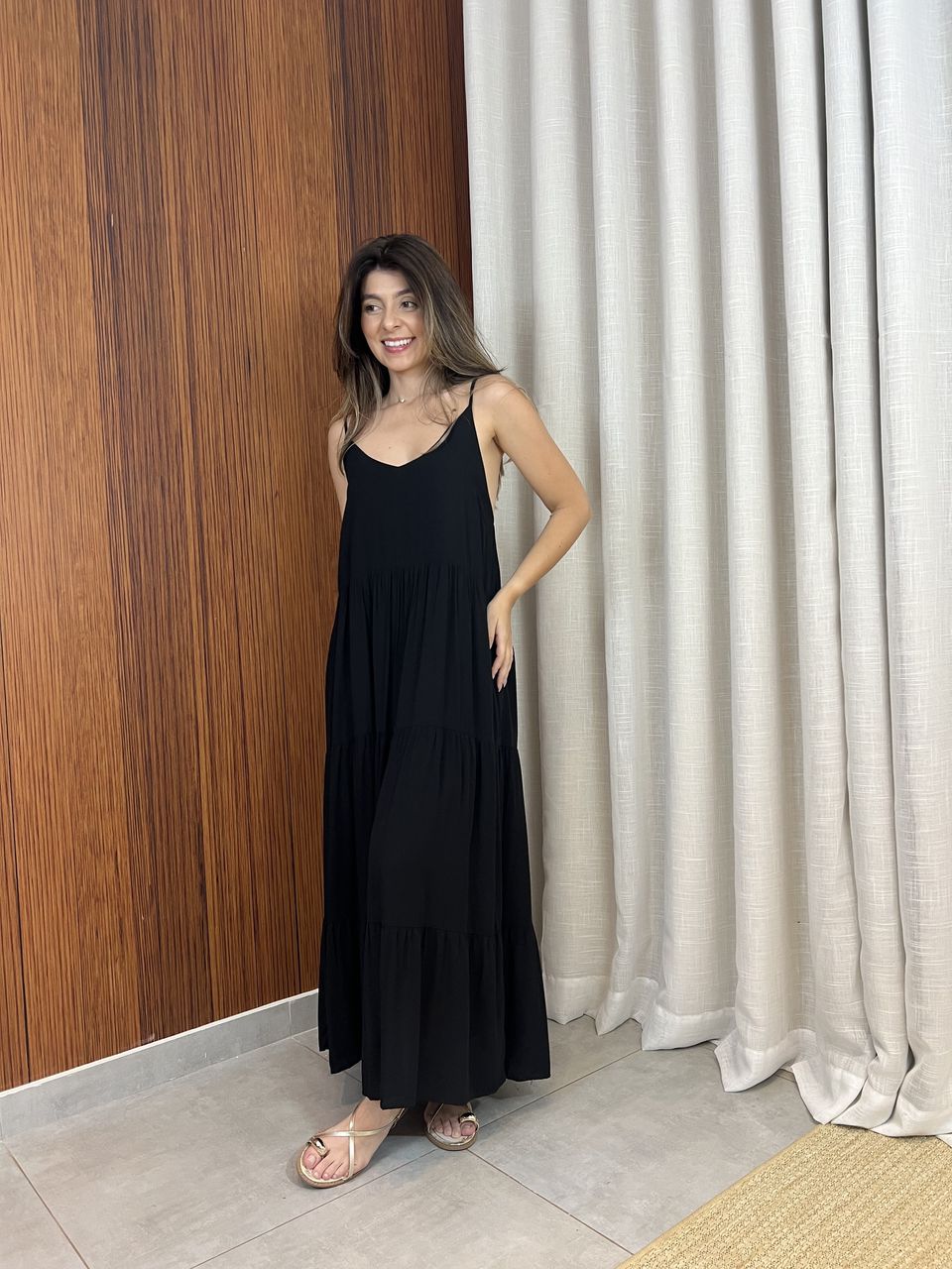 Vestido Flora Preto