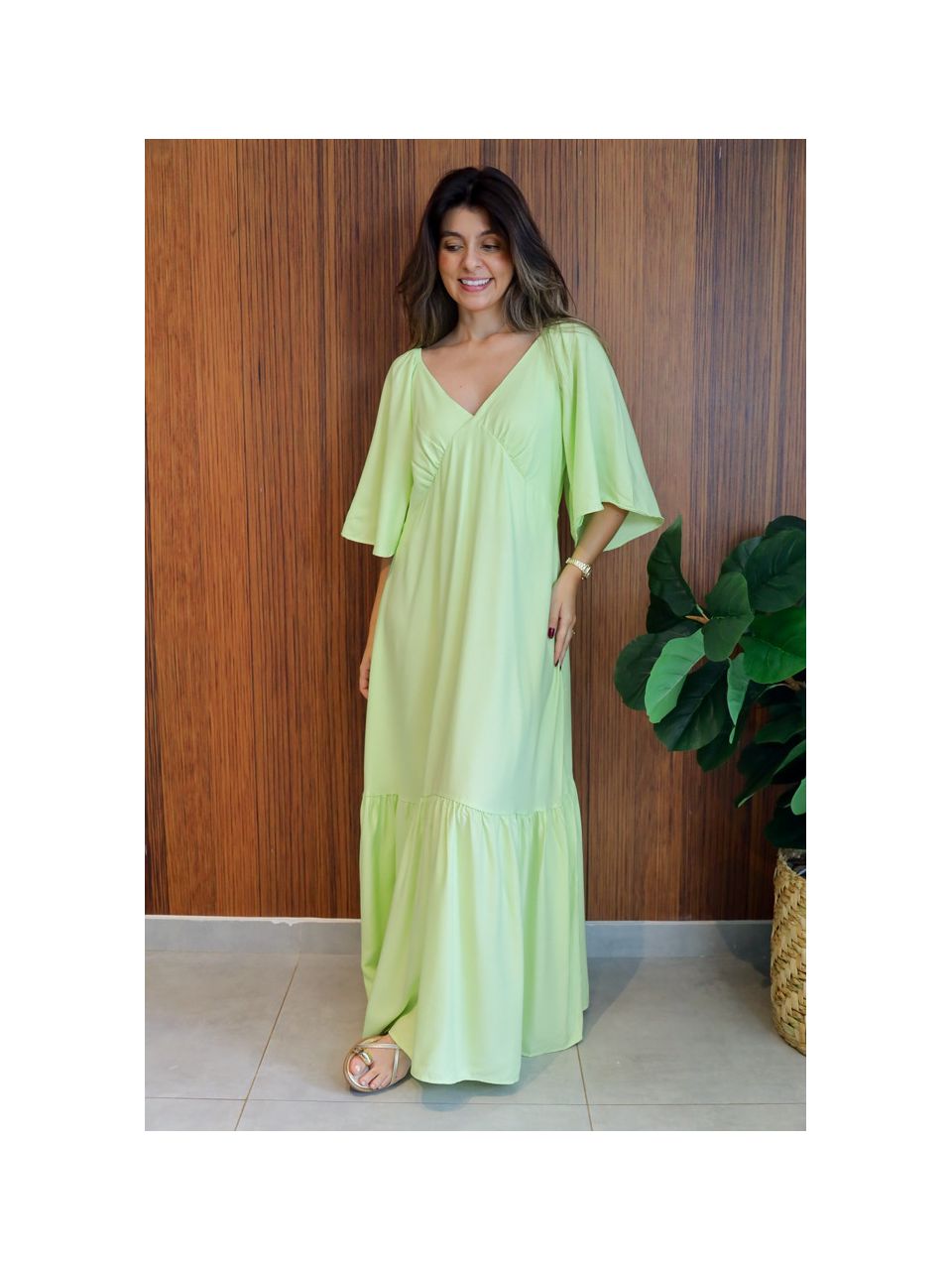 Vestido Valentina Verde Lima