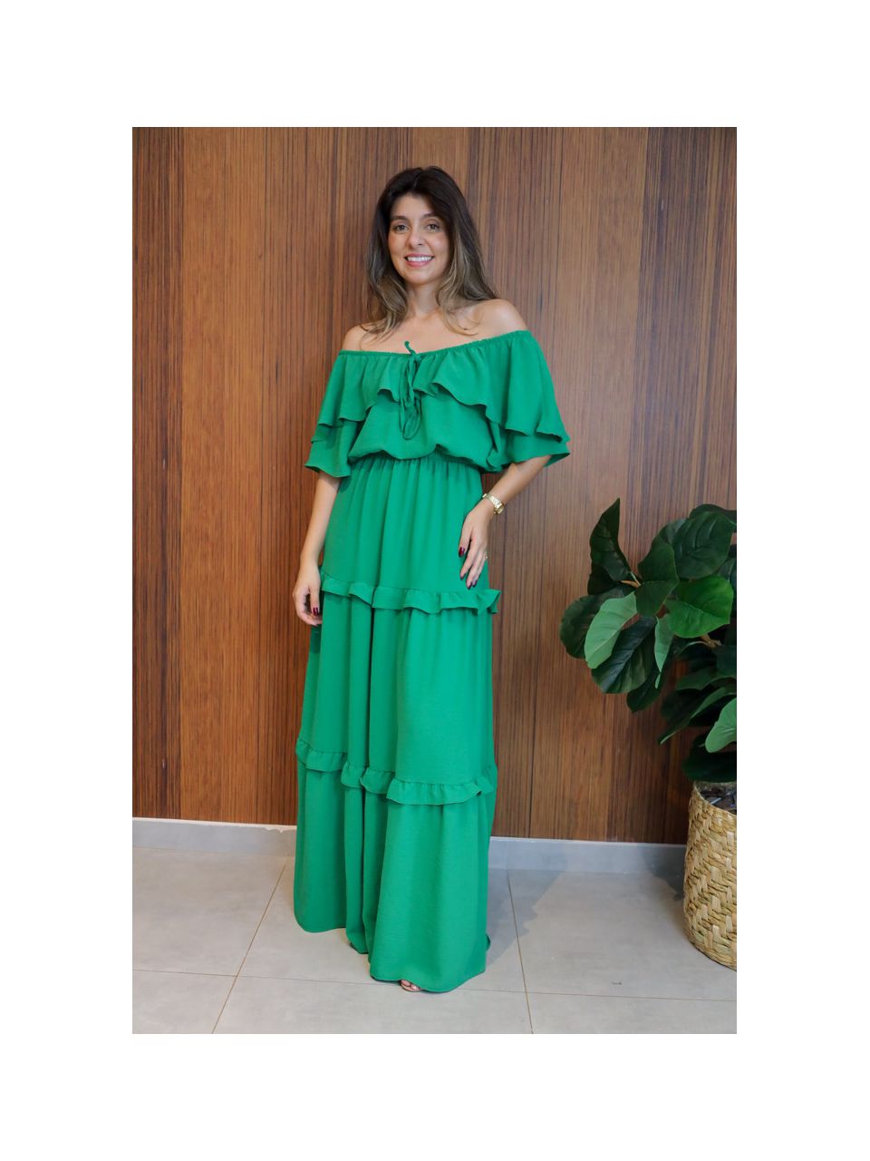 Vestido Verde Bandeira Malibu