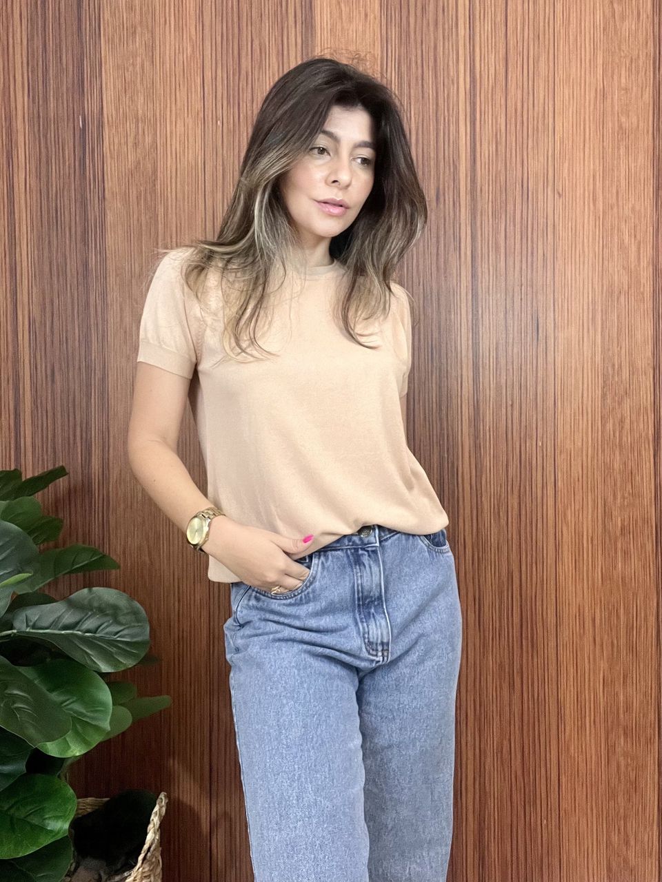 Blusa Tricot Premium Bege.