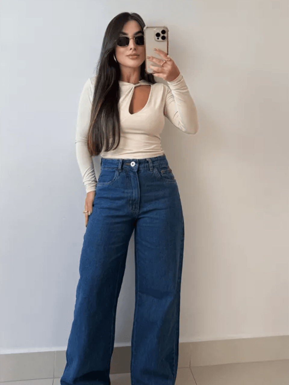 CALÇA JEANS WIDE LEG - Larih Mercurio
