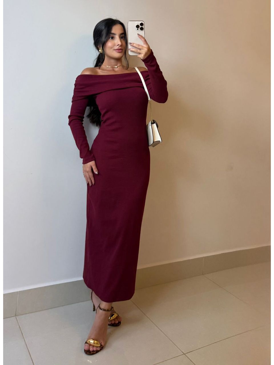 VESTIDO CANELADO HELENA BORDO - Larih Mercurio