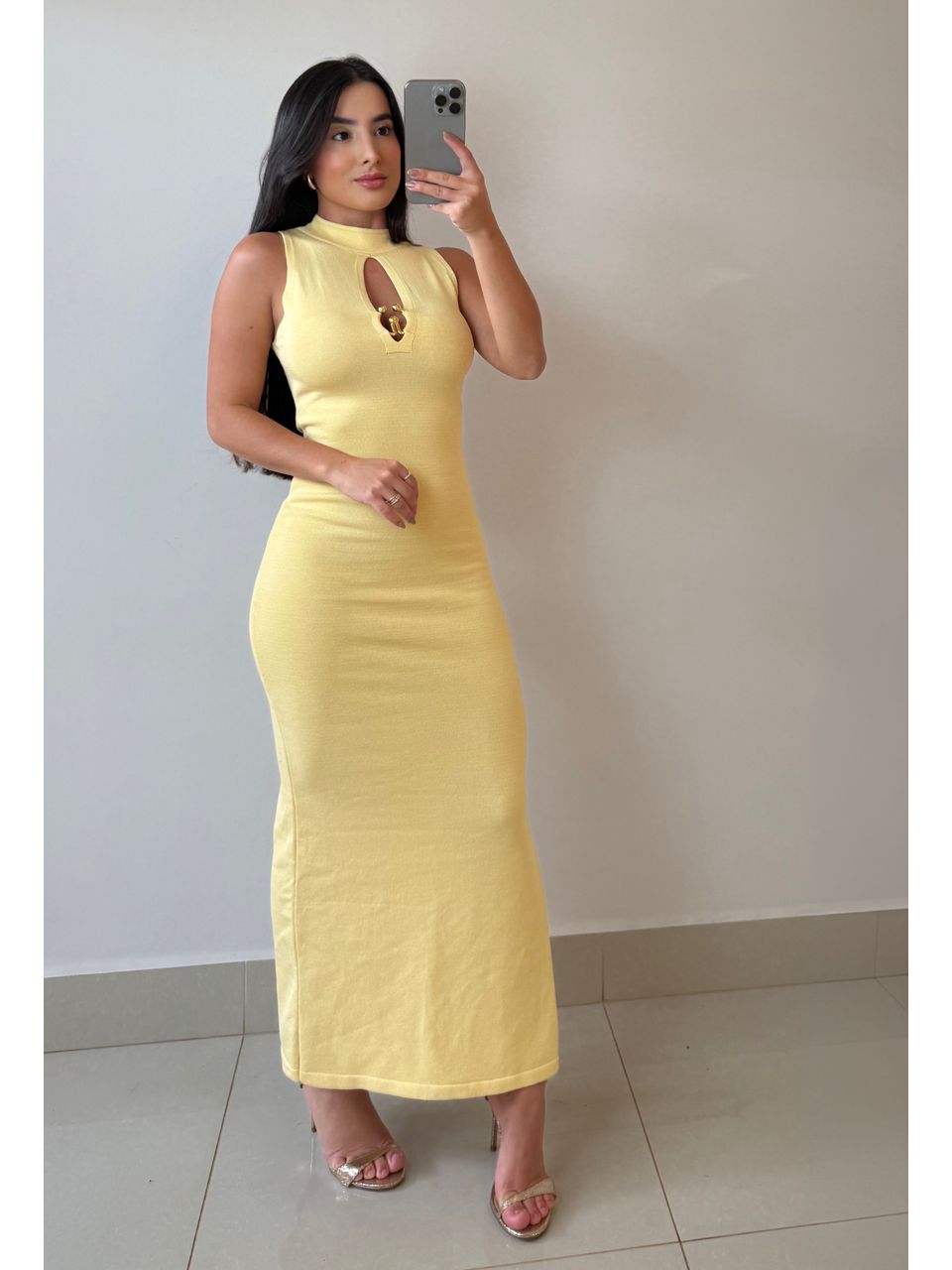 VESTIDO VALENTINA AMARELO - Larih Mercurio