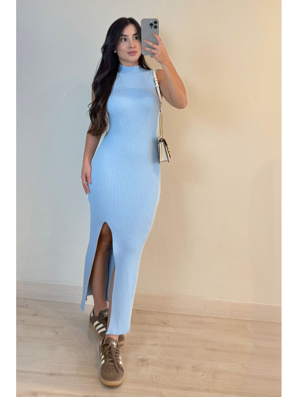 VESTIDO CLARA AZUL - Larih Mercurio