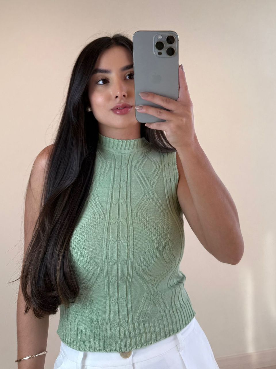 REGATA TRICOT MODAL VERDE - Larih Mercurio