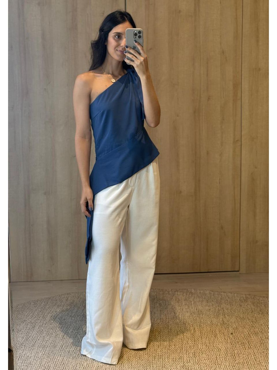 BLUSA NULA MANGA AZUL - Larih Mercurio