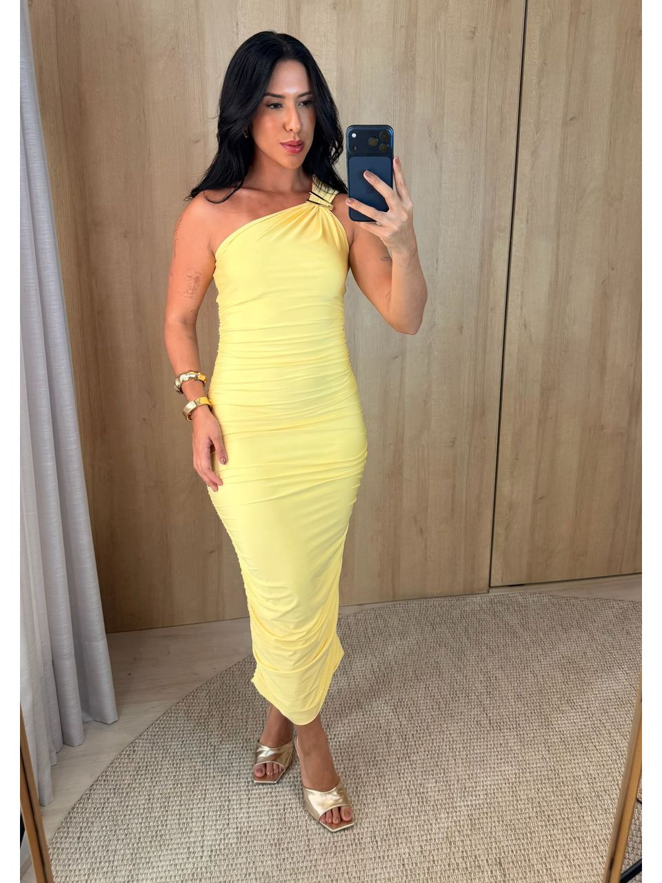 VESTIDO ESTELA AMARELO - Larih Mercurio