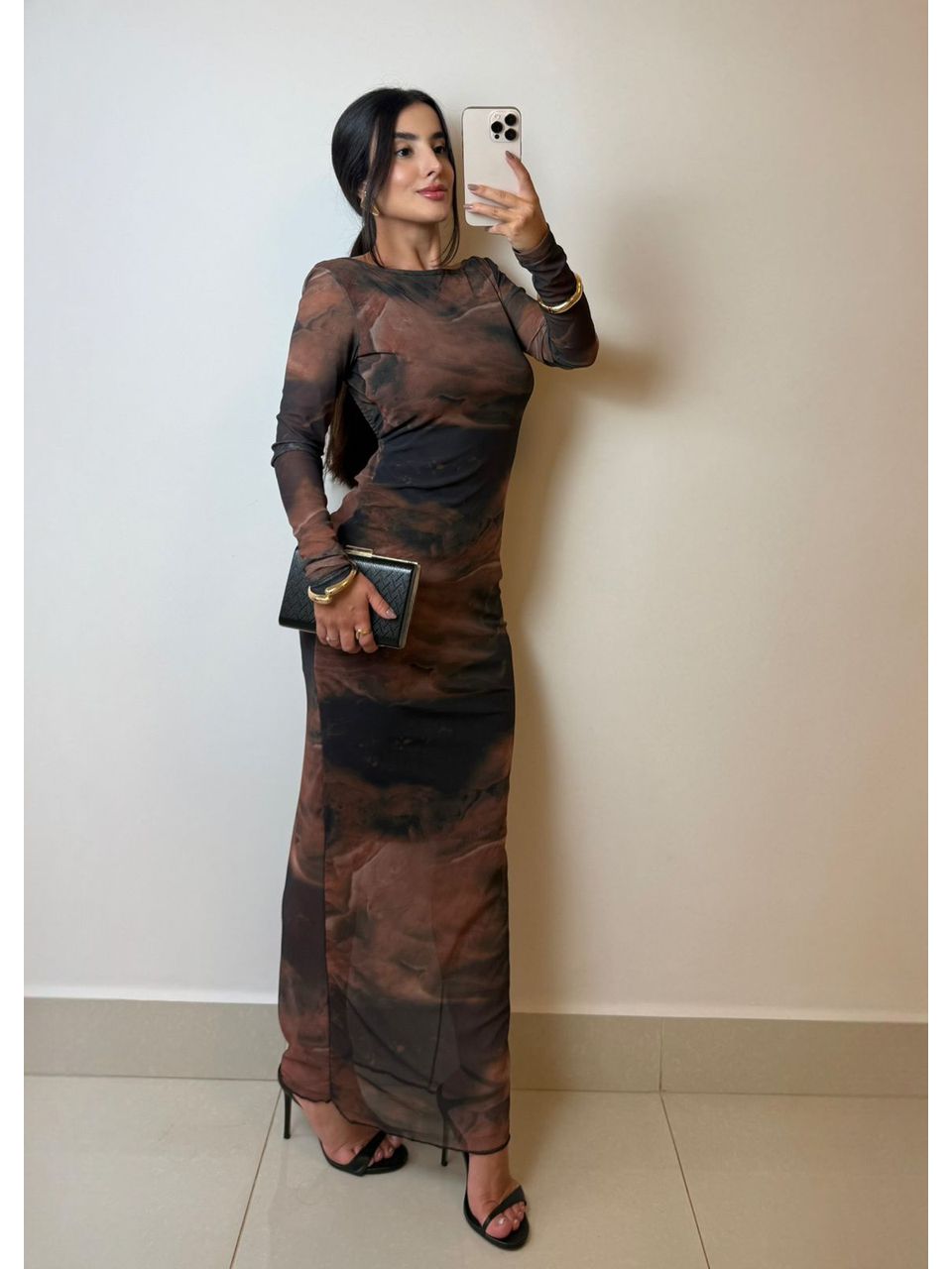 VESTIDO CELINE TULE ESTAMPADO - Larih Mercurio