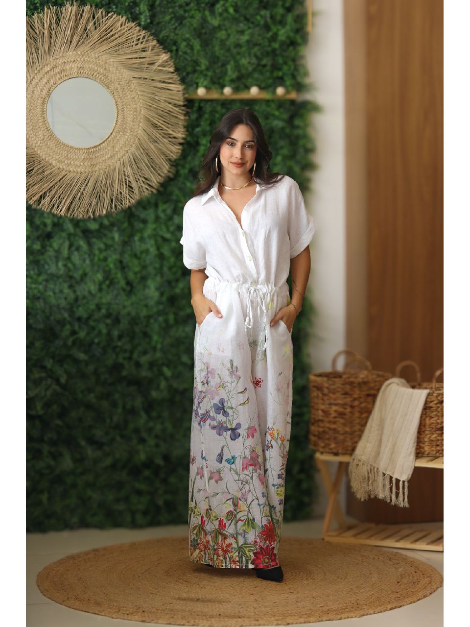 Macacão Yara Linho Italiano Branco