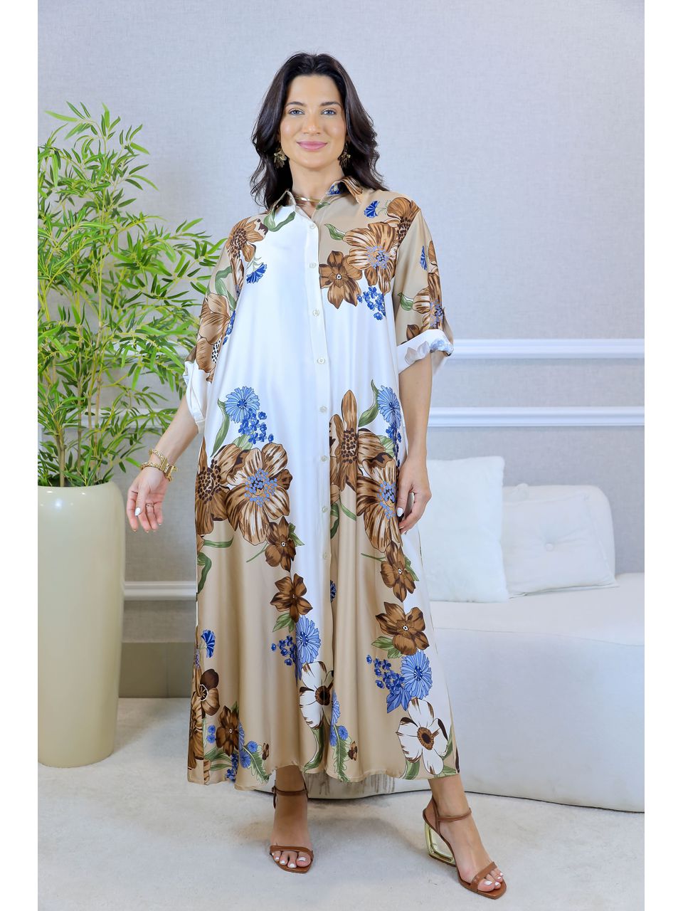 CHEMISE CATALEYA CARAMELO