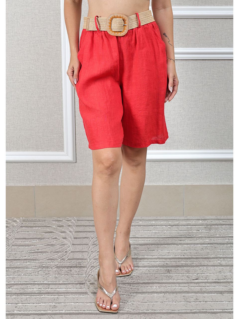 Vestido Melinda Linho Italiano Fendi .