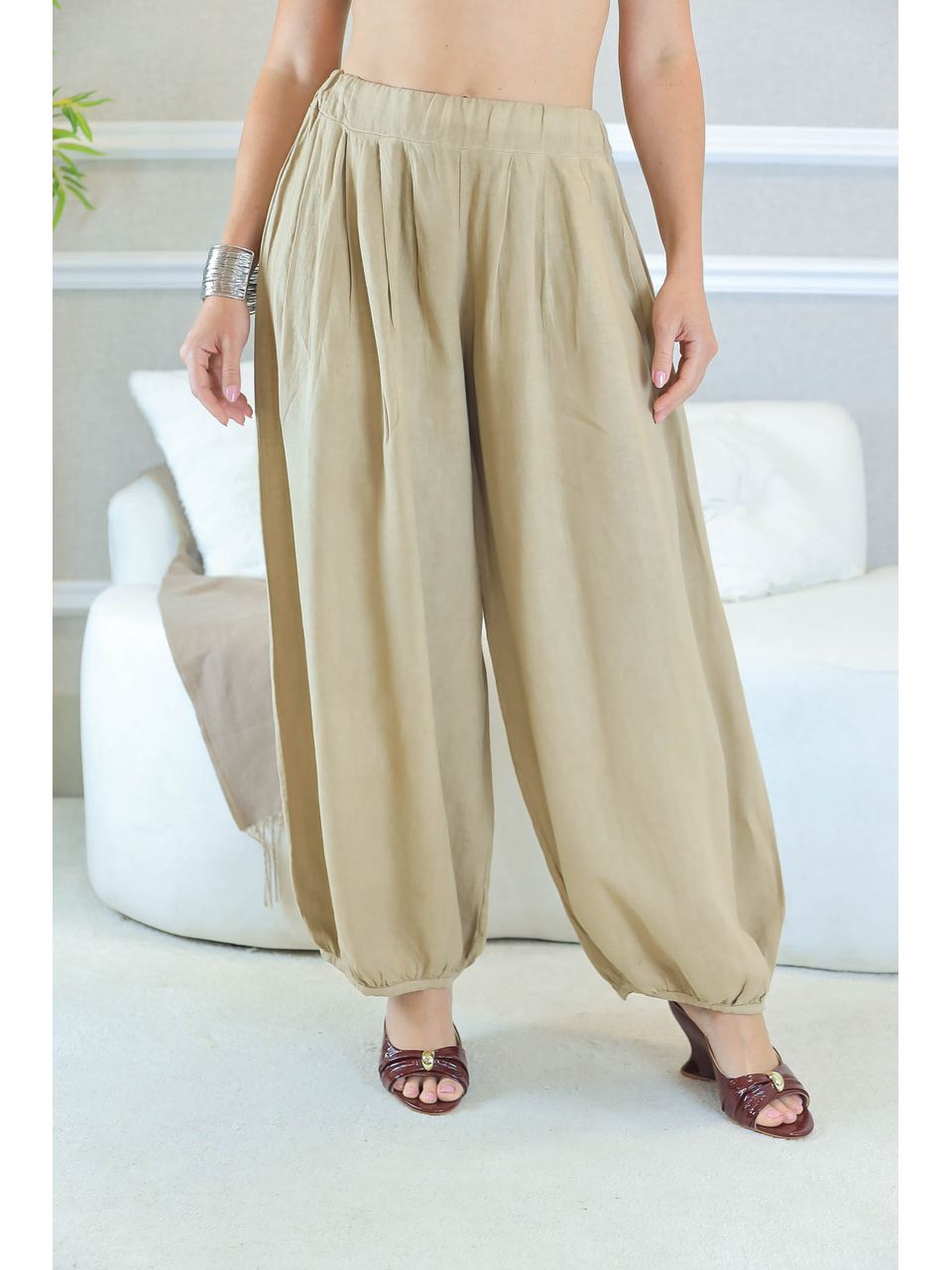 CALÇA PANTALONE ANNY CARAMELO