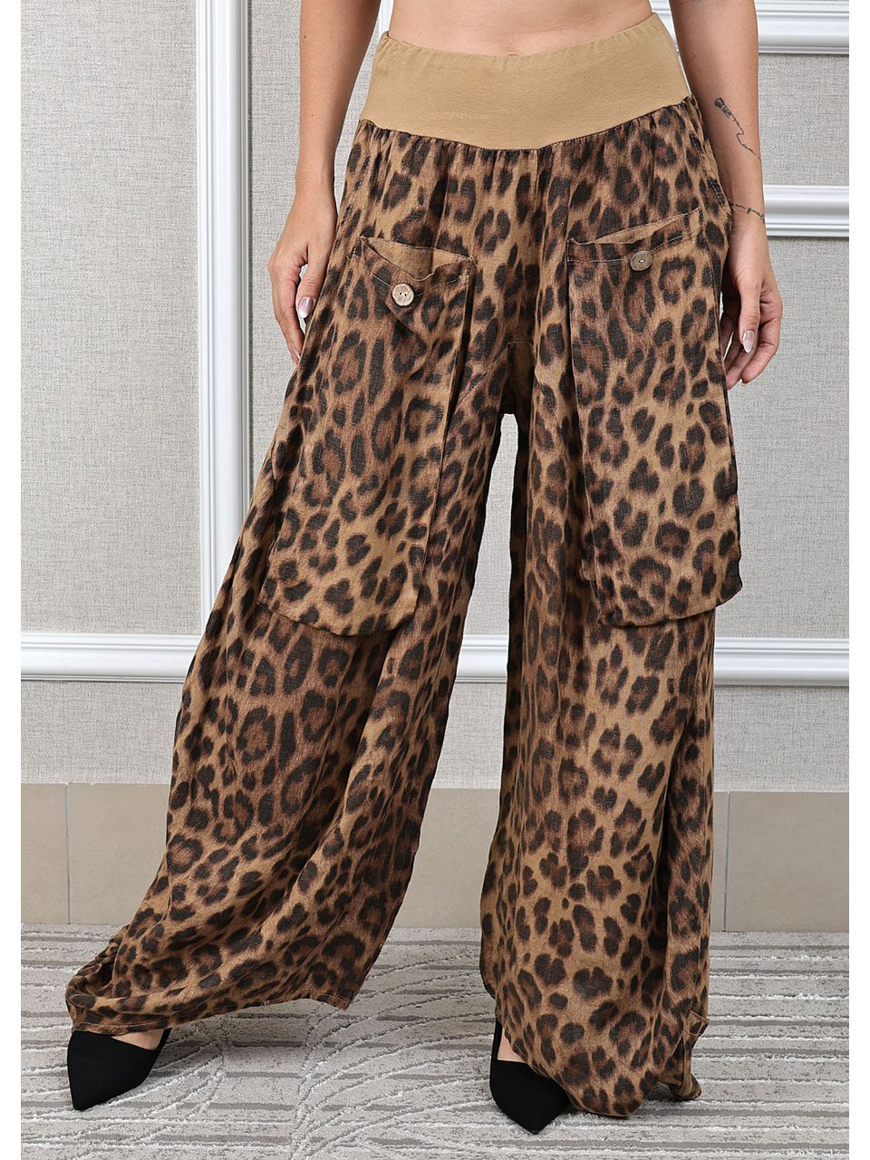Calça Onça Linho Italiano Caramelo